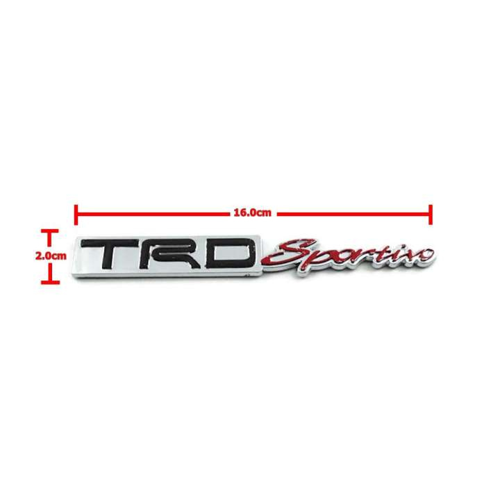 ป้ายโลโก้พลาสติกโครเมี่ยมดำ-แดง-trd-sportivo-ขนาด-16-0x2-0cm-ติดตั้งด้วยเทปกาวสองหน้า-จัดส่งเร็วสินค้าดีมีคุณภาพ