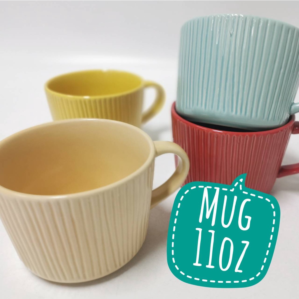 INDRA CERAMIC เซรามิกเข้าไมโครเวฟได้ มัคคัพเค้ก 11 ออนซ์ (cupcake mug ...