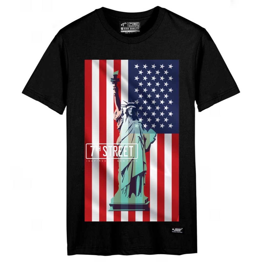 เสื้อยืด-แนวสตรีท-7th-street-รุ่น-icon-of-new-york-ดำ-ico002-ของแท้