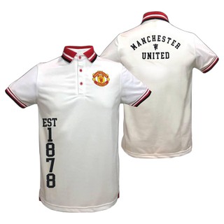 เช็คไซด์ก่อนสั่งซื้้อ !!!!!   เสื้อโปโลแมนยู ลิขสิทธิ์แท้ MUFC-002WH  สีขาว