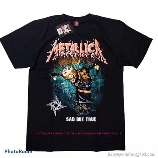 TSHIRTฝ้ายM&H เสื้อวง Metallica เสื้อยืดวงร็อค เสื้อวงเมทัลลิกามี oversize SMLs-5xl