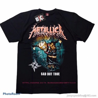 TSHIRTฝ้ายM&amp;H เสื้อวง Metallica เสื้อยืดวงร็อค เสื้อวงเมทัลลิกามี oversize SMLs-5xl