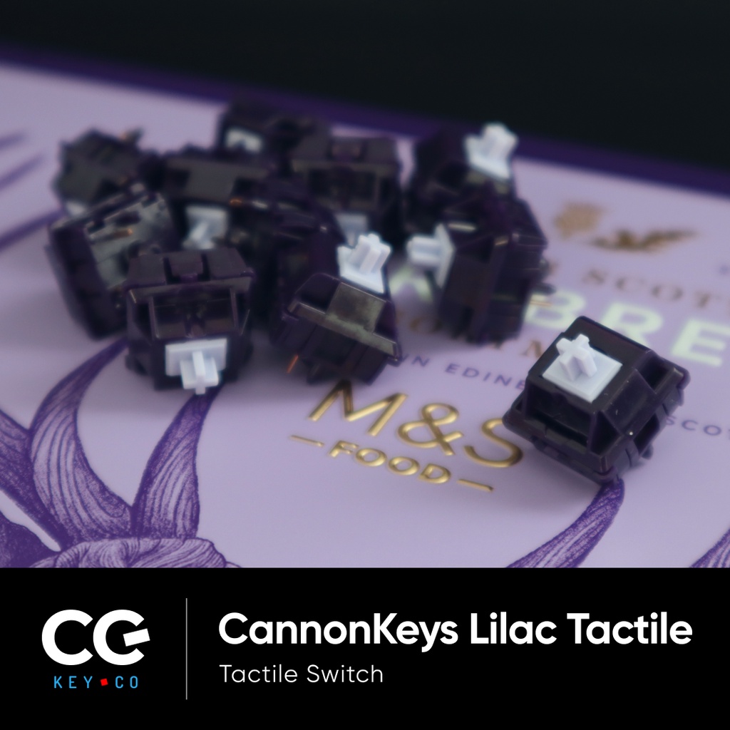 ภาพหน้าปกสินค้าLilac Tactile Switch สวิตช์คีย์บอร์ด สวิช คีบอร์ด สองจังหวะ mechanical keyboard จากร้าน cgkey.co บน Shopee