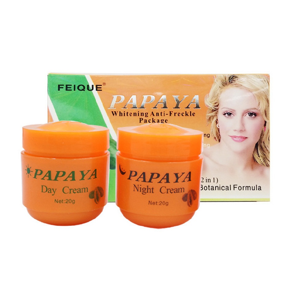 2-bottles-papaya-whitening-cream-day-amp-night-anti-freckle-nourishing-skin