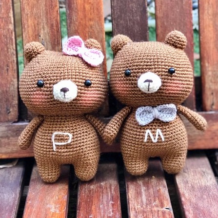 ตุ๊กตาหมี-พร้อมส่ง-เปลี่ยนชื่อ-ตุ๊กตาถัก-ของขวัญแต่งงาน-วาเลนไทน์-แต่งงาน-ตุ๊กตาบ่าวสาว-ตุ๊กตาหมี-ของขวัญ-วาเลนไท-คู่รัก