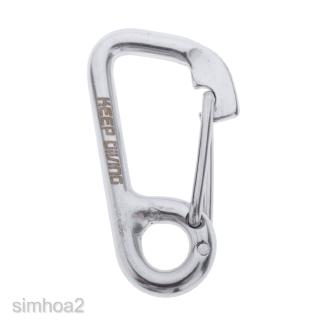สินค้า [SIMHOA2] Stainless Steel Spring Snap Hook Carabiner Link Buckle Clip 220lbs Loading
