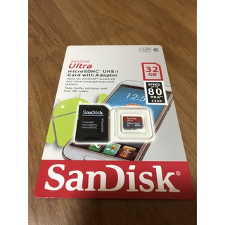 สินค้า sale!!! SanDisk MicroSDHC Ultra ความเร็ว 80MB/S ความจุ 16G32GB Class10