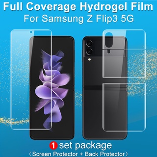 Original Imak Samsung Galaxy Z Flip3 5G Full Cover Screen Protector Galaxy Z Flip 3 5G Front + Back Rear Hydrogel Film
