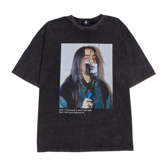 เสื้อยืดผ้าฝ้ายแฟชั่นยูนิ HOMEBOY เสื้อยืดผู้ชายลาย BILLIE.EILISH.BOOTL XL  XXL 3XL