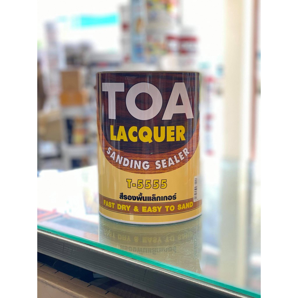 TOA ทีโอเอ แล็กเกอร์ แซนดิ้ง ซีลเลอร์ สีรองพื้นแล็กเกอร์ T5555 Lacquer Sanding Sealer ขนาด 3.