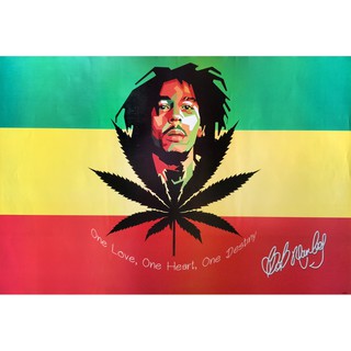 โปสเตอร์ รูปวาด นักร้อง เร็กเก้ บ็อบ มาร์เลย์ BOB Marley POSTER 24”x35” Inch Jamaica Reggae Ska V2