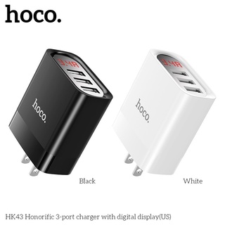 HOCO HK43 Adapter หัวชาร์จ 3ช่อง USB กระแสไฟ 3.4A MAX พร้อมหน้าจอ LED ของแท้100%