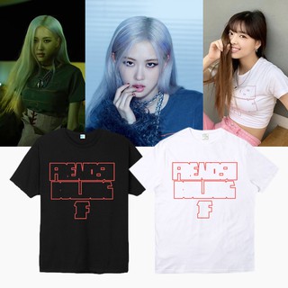 <พร้อมส่ง> เสื้อยือสกรีน FREAKISH BUILDING (BLACLPINK ROSE)(ITZY YUNA)เสื้อยืดแขนสั้นสไตล์สตรีท