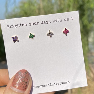 finely.yours 925 Stering Silver Jewelry| ต่างหูเงินแท้ 92.5% รุ่น Blossom Set Stud 4 ชิ้น