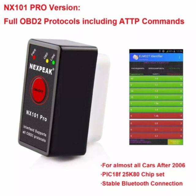 [ พร้อมส่งจากไทย ] [NEXPEAK NX101 PRO] ELM327 V1.5 Bluetooth OBD2 with ...