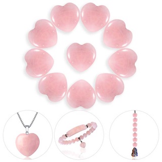 [ทําเครื่องประดับ Diy] หินคริสตัล รูปหัวใจ สีชมพู 3 ขนาด