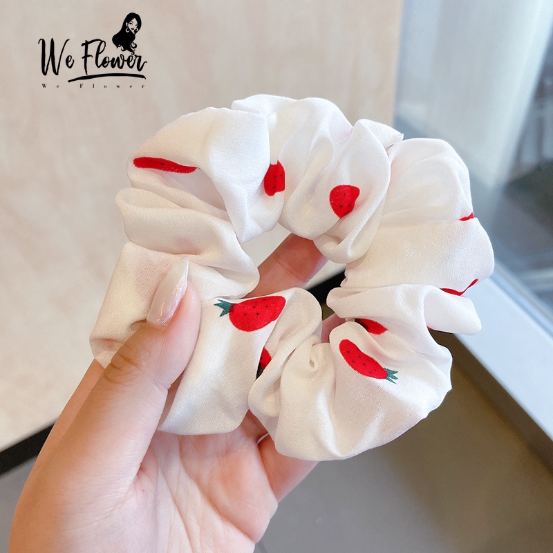 we-flower-ที่คาดผม-ผ้าชีฟอง-ลายสตรอเบอร์รี่-สไตล์เกาหลี-สําหรับผู้หญิง