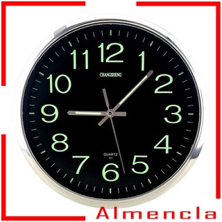 [Almencla] นาฬิกาแขวนควอตซ์เรืองแสงในที่มืดสไตล์โมเดิร์น 12\