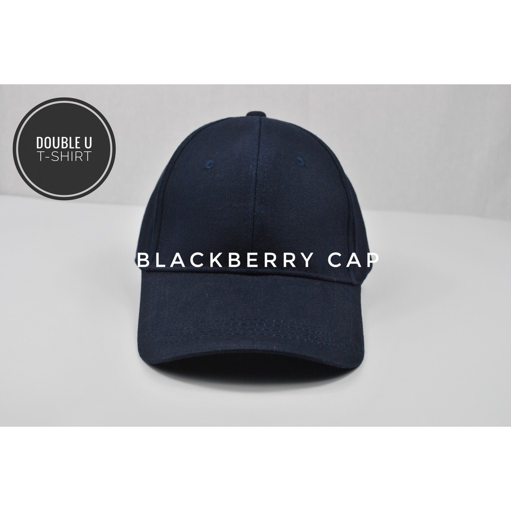 ภาพหน้าปกสินค้าออกใบกำกับภาษีได้ - หมวกแก๊ปสีพื้น Blackberry & Blue Navy Cap (สีกรม)