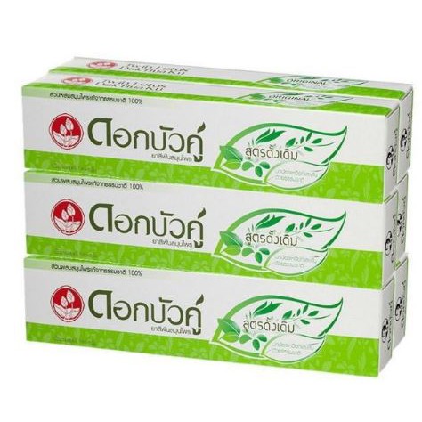 ดอกบัวคู่-ยาสีฟัน-ขนาด-100กรัมต่อหลอด-ยกแพ็ค-6-หลอด-twin-lotus-toothpaste-100g-pcs-6pcs-pack