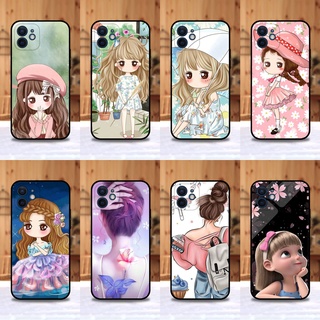 เคส iphone 12  ลายการ์ตูนผู้หญิง ขอบนิ่มหลังแข็ง เคสมือถือ เคสโทรศัพท์ Case เคส TPU ขอบนิ่มหลังแข็ง ไม่ขูดตัวเครื่อง