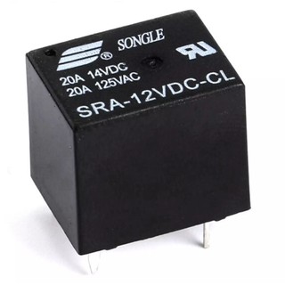 A008 Relay 12V DC 20A SRA-12VDC-CL 5Pin iTeams DIY รีเลย์  5ขา อุปกรณ์ควบคุมไฟฟ้า  ใช้ในวงจรทั่วไป