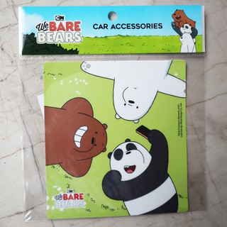 แผ่นติด สูญญากาศ  ป้าย ภาษี พรบ we BARE BEARS แผ่น ป้ายพลาสติก ติดกระจก แผ่นป้าย สติ๊กเกอร์ กระจกหน้ารถ มีลิขสิทธิ์ถูก