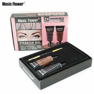 Music Flower 2X Colors Eyebrow Gel With Brush
