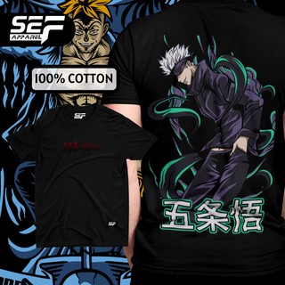 เสื้อยืดแฟชั่น - ชุดอะนิเมะเครื่องแต่งกาย SEF Satoru Goju เสื้อยืดสีขาวผ้าฝ้าย 100%