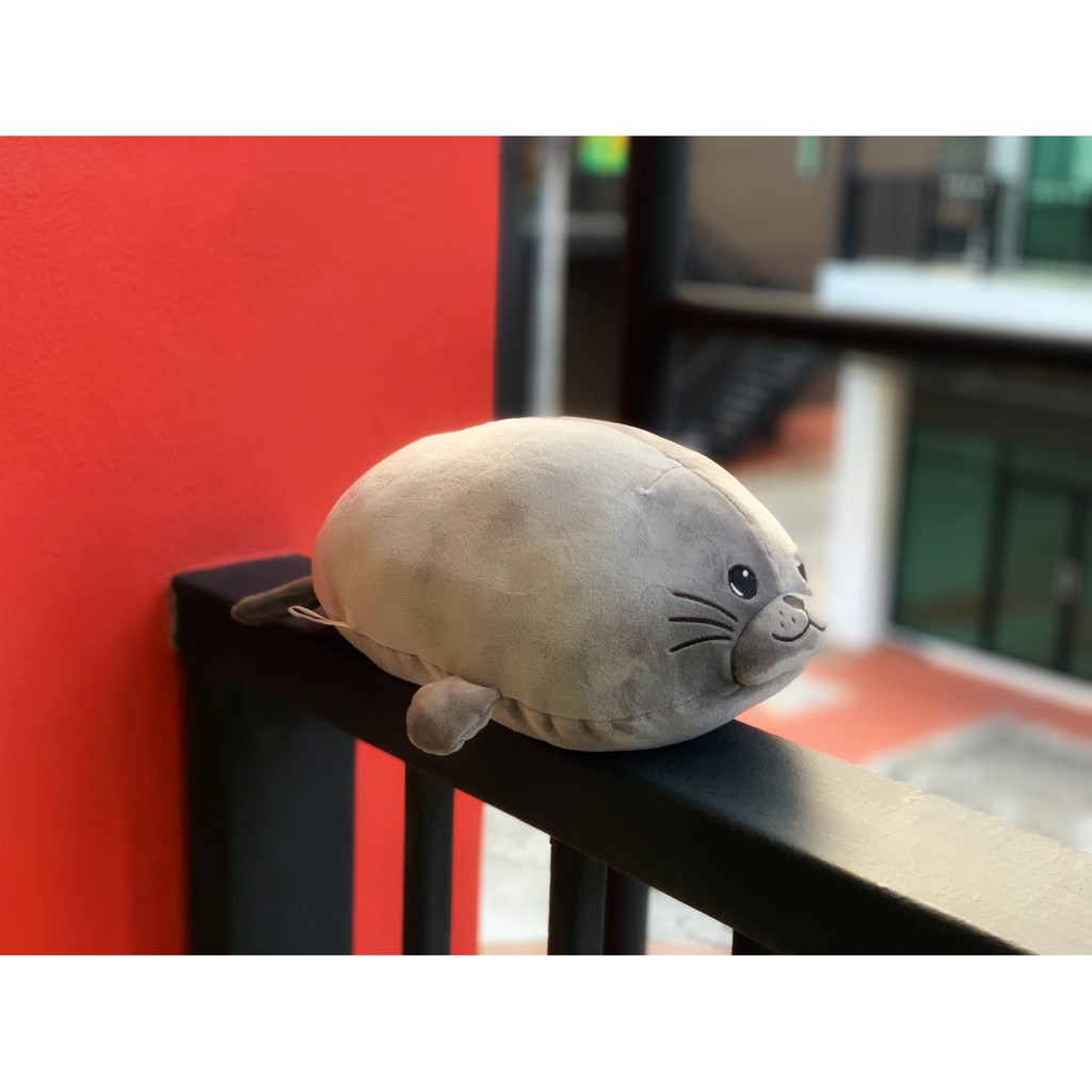 ตุ๊กตาแมวน้ำ-ท่าหมอบ-ไซส์-ss-seal-laying-down-stuffed-animal