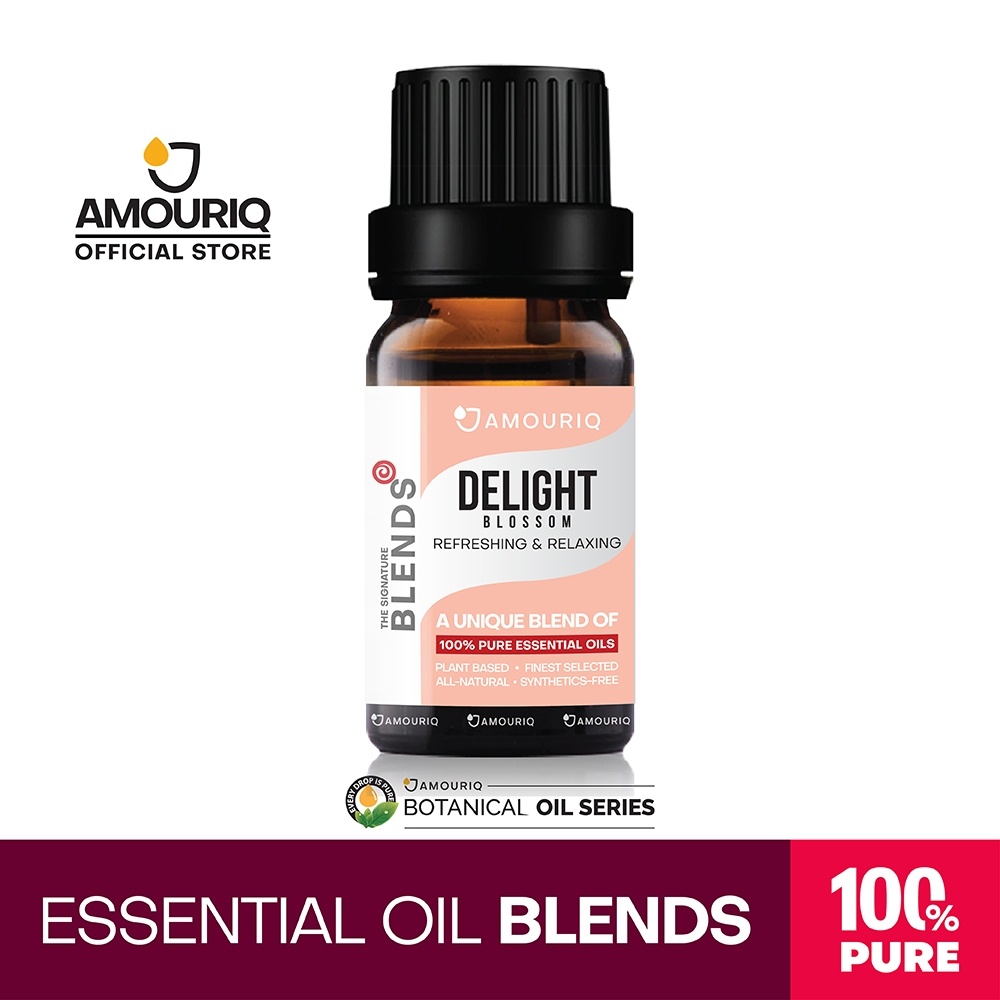 น้ำมันหอมระเหย-บริสุทธิ์-แท้-100-pure-essential-oil-blend-delight-blossom-aromatherapy-diffuser-อโรมากลิ่นหอมสดชื่น