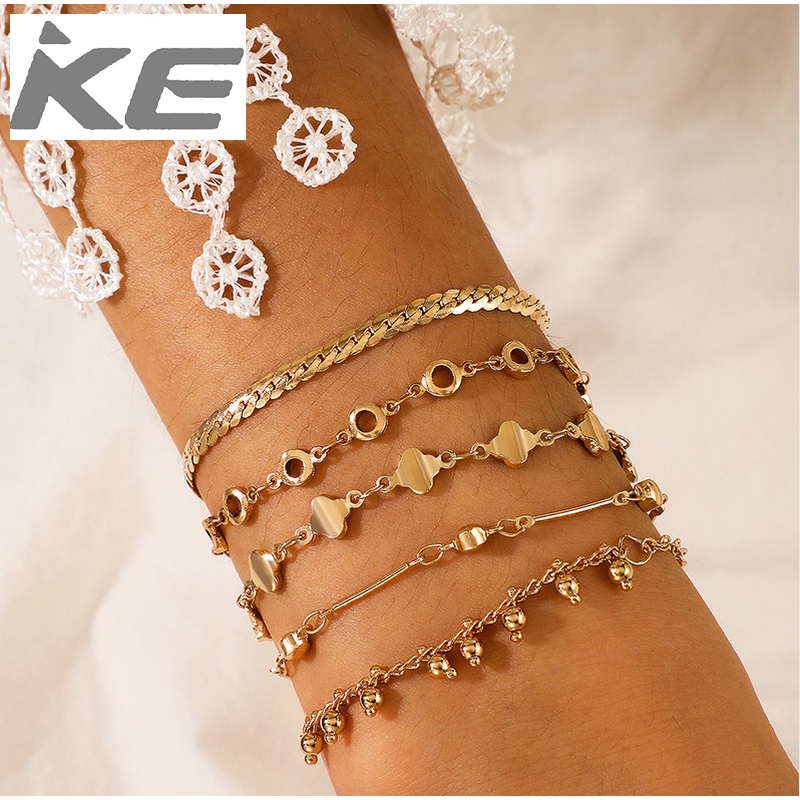 vintage-multi-geometric-fringe-bracelet-5-piece-bracelet-for-girls-for-women-low-price