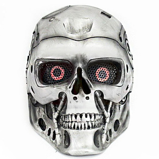 Mask หน้ากาก Terminator เทอร์มิเนเตอร์ คนเหล็ก Ironman วัสดุ ไฟเบอร์กลาส Marvel DC มาร์เวล คอสเพลย์ สยองขวัญ สุดโหด หมวก