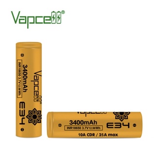 ภาพหน้าปกสินค้าVapcell E34 INR18650 3400mAh 3.7V ของแท้ 2ก้อนแถมฟรีกระเป๋าใส่ถ่าน ที่เกี่ยวข้อง