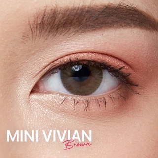 ✨ Vivian brown (Kitty Kawaii) ขนาดมินิ mini  ☀️กรองแสง uv ✔️เลนส์แท้จดทะเบียนถูกต้อง (บิ๊กอาย คอนแทคเลนส์ Bigeye