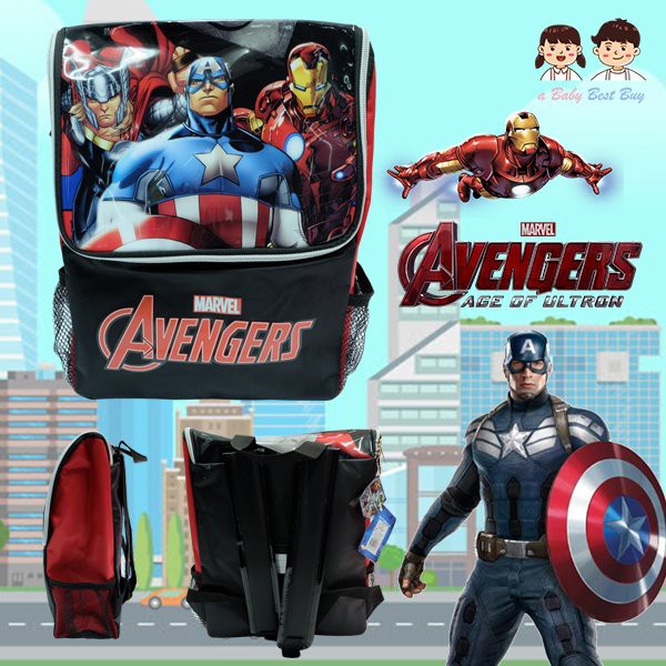 marvel-the-avengers-backpack-กระเป๋าเป้สะพายหลัง-กระเป๋านักเรียน-ลายอเวนเจอร์ส-ของแท้-ลิขสิทธิแท้-14-นิ้ว