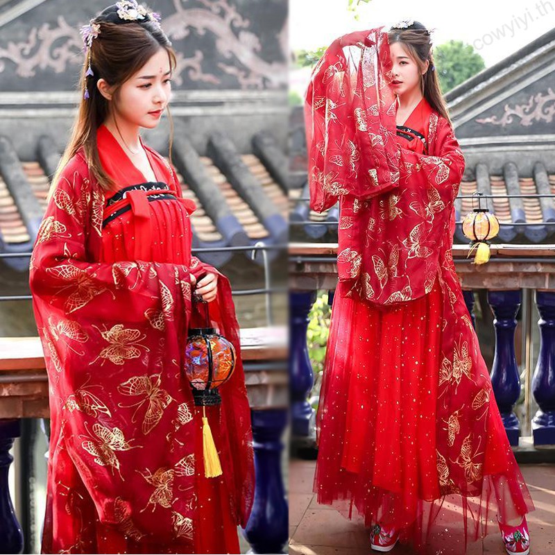 เสื้อผ้าจีนฮั่น-s-xl-ประเทศจีน-รุ่นที่ปรับปรุงแล้ว-สมัยโบราณ-เสื้อผ้า-ชุด-3-ชิ้น-hanfu