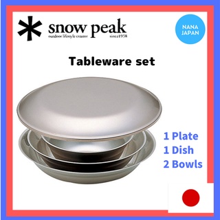 【ส่งตรงจากญี่ปุ่น】 Snow Peak ชุดจานชามสเตนเลส น้ําหนักเบา สําหรับตั้งแคมป์ ปิกนิก เดินป่า กลางแจ้ง