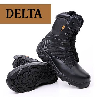 สินค้า รองเท้าหนัง DELTA รองเท้าคอมแบท สไตส์ทหาร รองเท้าหนังข้อยาว หุ้มข้อ รองเท้าบูท
