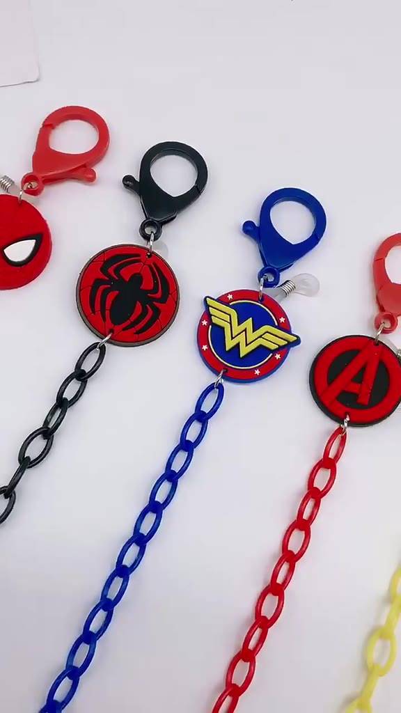 พร้อมส่ง-สายโซ่คล้องคอ-กันหาย-อเนกประสงค์-ลายสไปเดอร์แมน-ไอรอนแมน-มาร์เวล-สําหรับแว่นตากันแดด-และหน้ากากอนามัย