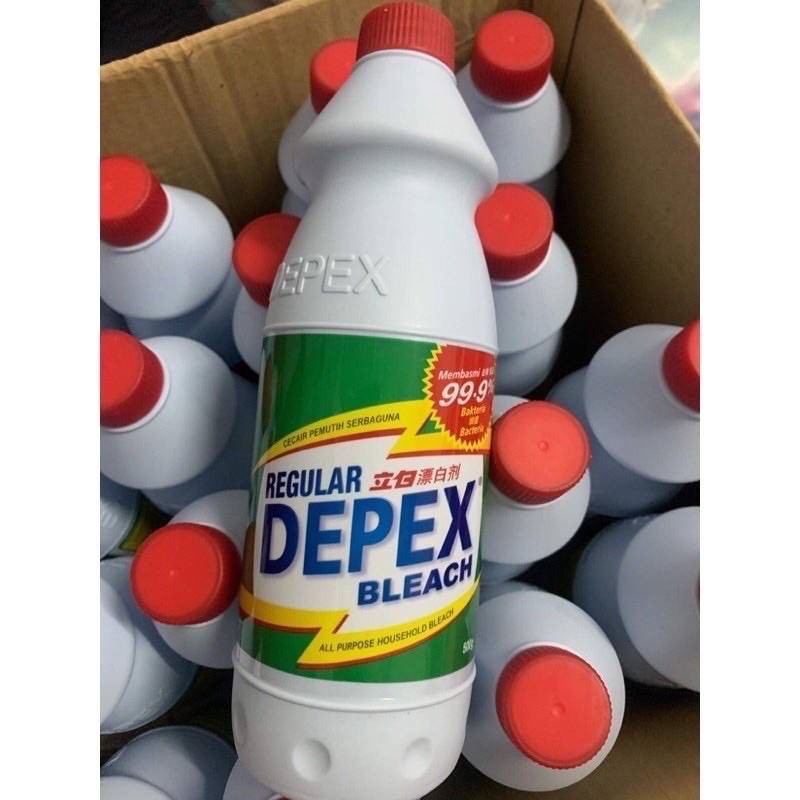 น้ำยาซักผ้าขาวมาเล Depex สูตรเข้มข้น แท้ ขจัดคราบบนผ้า คราบรา คราบสกปรก ...