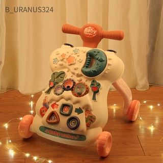 B_Uranus324~ รถหัดเดิน รูปแบบการ์ตูน  เกมการจับคู่รูปร่าง มีดนตรี ปรับระดับได้ 3 in 1 สำหรับเด็ก 0-3 ขวบ