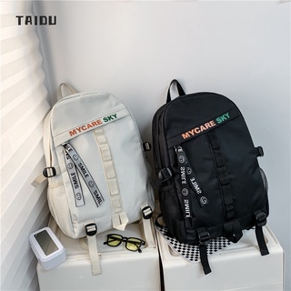 Taidu กระเป๋าเป้สะพายหลัง กระเป๋านักเรียน ลําลอง สไตล์เกาหลี สตรีท อินเทรนด์ สําหรับผู้ชาย นักเรียน