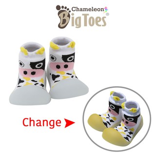 (NEW) Chameleon Bigtoes รองเท้าเปลี่ยนสีได้ รองเท้าเด็กหัดเดิน ลาย Cow (Size 11.5 12.5 13.5cm)