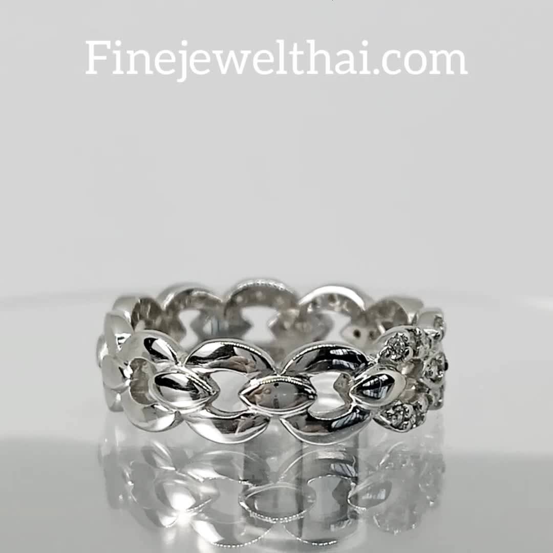 finejewelthai-แหวนเพชร-แหวนเงิน-เพชรแท้-เงินแท้925-แหวนหมั้น-แหวนแต่งงาน-diamond-silver-wedding-ring-r30150di