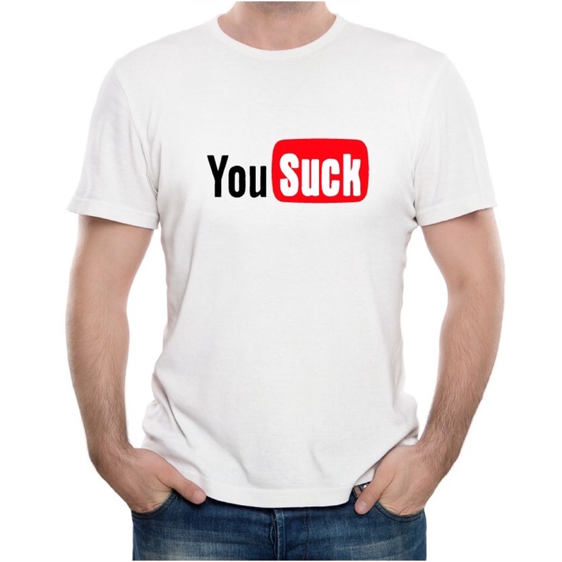 เสื้อคู่-youtubeคุณดูดสื่อสังคมโทรลล์ออกแบบtshirt