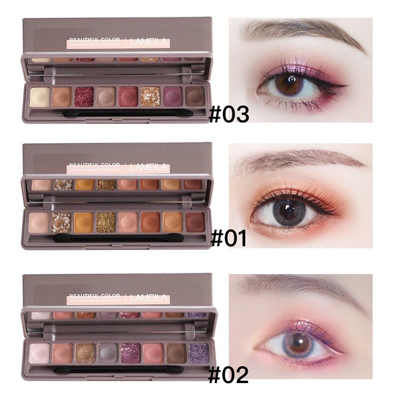 lameila-เก้า-สี-glitter-keyboard-eye-shadow-pearlescent-matte-กันน้ำ