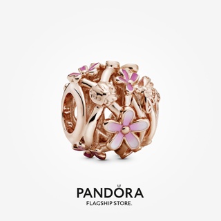 Pandora จี้ฉลุลายดอกเดซี่ สีชมพู สําหรับของขวัญวันเกิดผู้หญิง p825