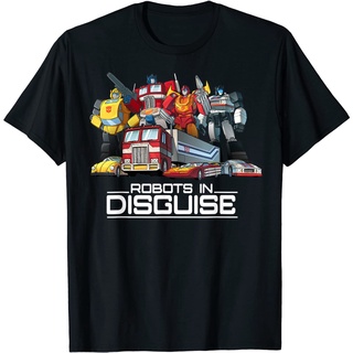 เสื้อยืดโอเวอร์ไซส์เสื้อยืด พิมพ์ลายหุ่นยนต์ Transformers Group ShotsS-3XL