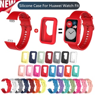 สินค้า สายนาฬิกาข้อมือซิลิโคน แบบเปลี่ยน สําหรับ Huawei Watch Fit